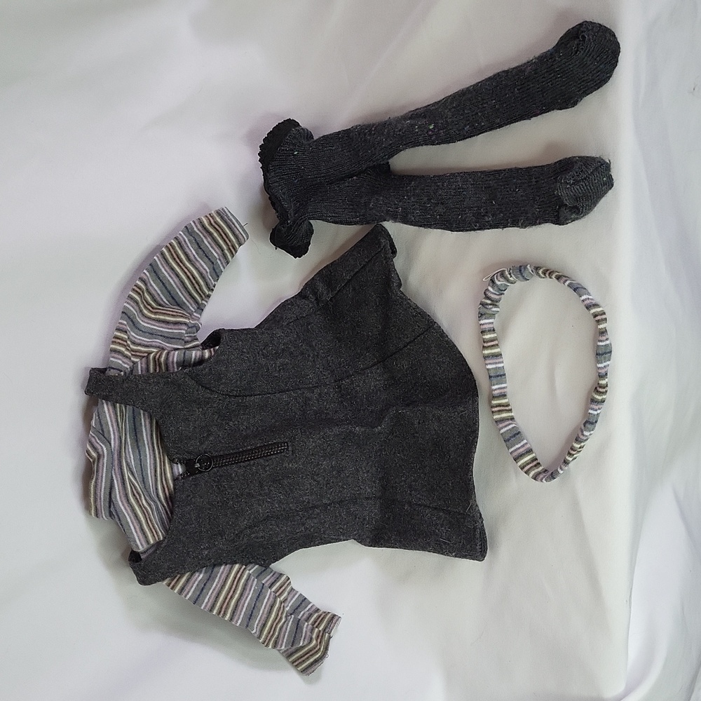 American Girl Doll Pleasant Company Vintage Outfit Grey School Set Outfit Only
